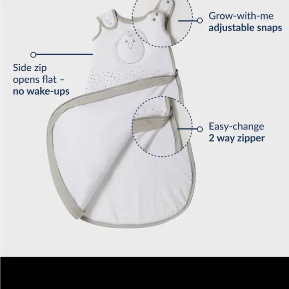 Nested Bean Sleep Sack- Stardust Grey - Picture 7 of 9